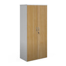 Duo Double Door Cupboard - White/Oak - NWOF