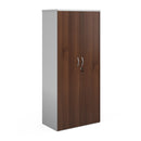 Duo Double Door Cupboard - White/Walnut - NWOF