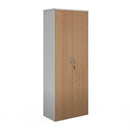 Duo Double Door Cupboard - White/Beech - NWOF