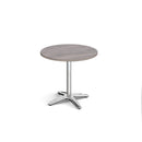 Roma Circular Dining Table With 4 Leg Chrome Base 800mm - NWOF