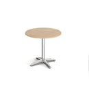 Roma Circular Dining Table With 4 Leg Chrome Base 800mm - NWOF