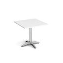 Roma Square Dining Table With 4 Leg Chrome Base 800mm - NWOF