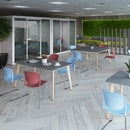 Saxon Rectangular Poseur Worktable With 4 Oak Legs - NWOF