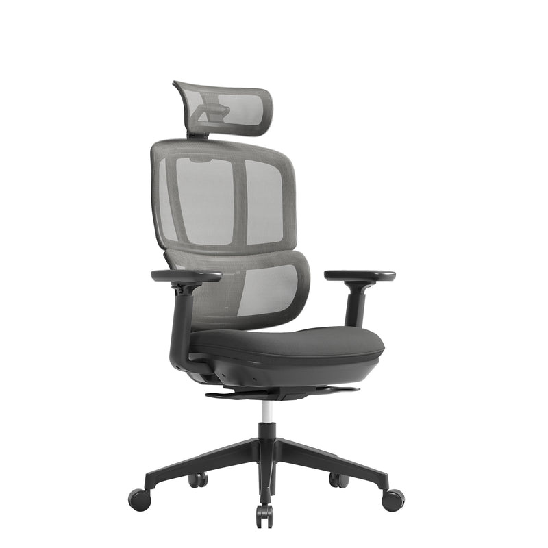 Shelby Mesh Back Operator Chair With Fabric Seat & Headrest - NWOF