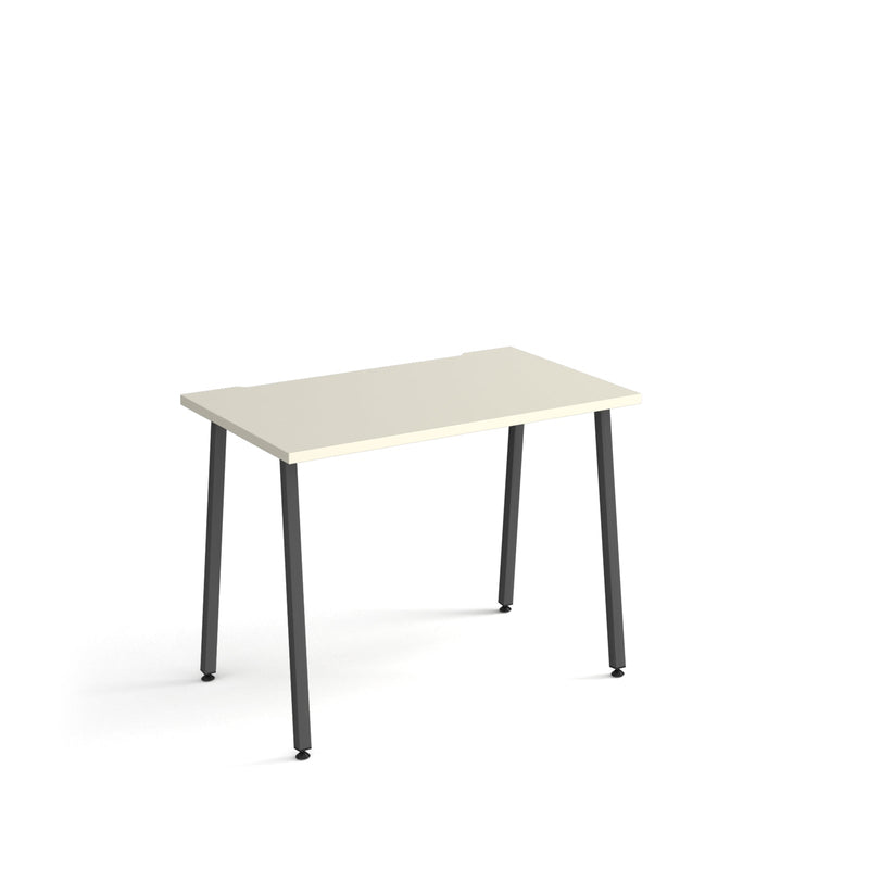 Sparta Straight Desk With A-Frame Legs - White - NWOF