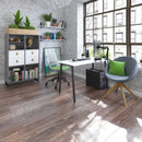 Sparta Straight Desk With A-Frame Legs - White - NWOF