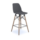 Strut Multi-Purpose Stool With Natural Oak 4 Leg Frame And Black Steel Detail - NWOF