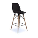 Strut Multi-Purpose Stool With Natural Oak 4 Leg Frame And Black Steel Detail - NWOF