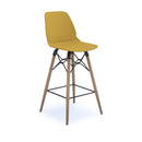 Strut Multi-Purpose Stool With Natural Oak 4 Leg Frame And Black Steel Detail - NWOF