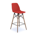 Strut Multi-Purpose Stool With Natural Oak 4 Leg Frame And Black Steel Detail - NWOF