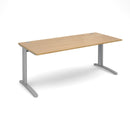TR10 800mm Deep Straight Desk - Oak - NWOF