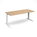 TR10 800mm Deep Straight Desk - Oak - NWOF