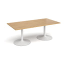 Trumpet Base Rectangular Boardroom Table - Oak - NWOF