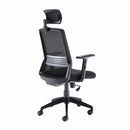 Denali High Back Chair with Headrest - Black Mesh - NWOF
