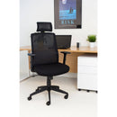 Denali High Back Chair with Headrest - Black Mesh - NWOF