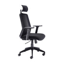 Denali High Back Chair with Headrest - Black Mesh - NWOF