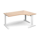 TR10 Deluxe Ergonomic Desk - Beech - NWOF