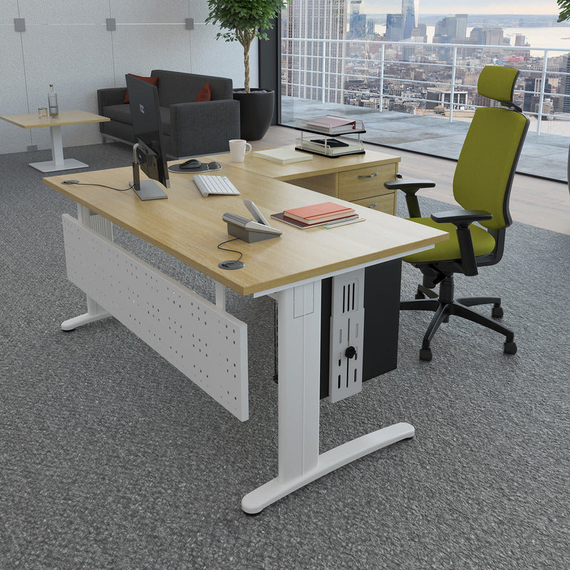 TR10 Desk With Return - Oak - NWOF