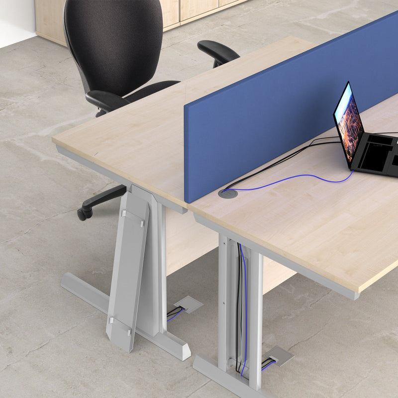 Vivo 800mm Deep Straight Desk - Beech - NWOF