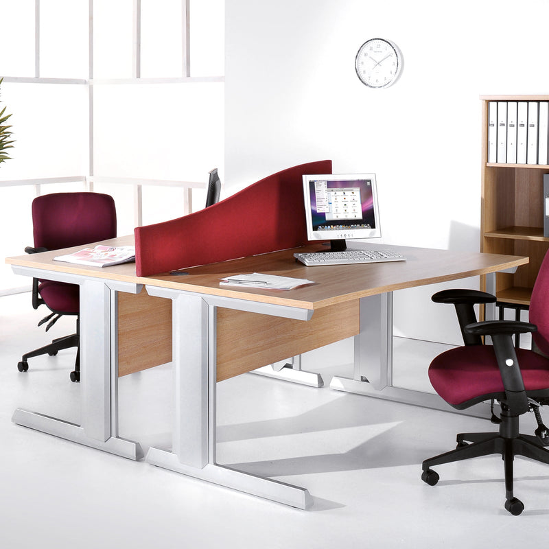 Vivo 800mm Deep Straight Desk - Beech - NWOF