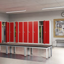 Steel Workwear Combi Locker With 1 Full Width Shelf And 3 Half Width Shelves - NWOF